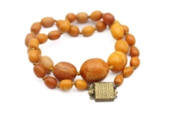 Individually Knotted Amber Beads