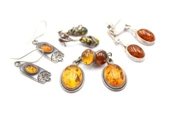 Amber Drop Earrings