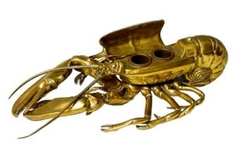 Brass Inkwell