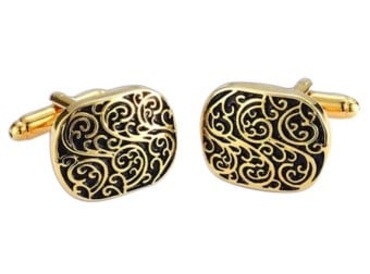 Gold Pattern Cufflinks