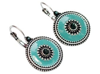Emerald Retro Earrings