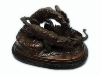 Cast bronze sculptures