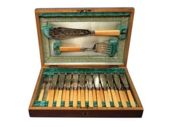 Silver Boxed Fish Server